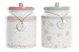 DKD Home Decor Bote Vichy Sweet de Dolomite 2,35 l