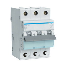 Hager MCS332 Interruptor Magnetotérmico 3 Polos 32A Curva C