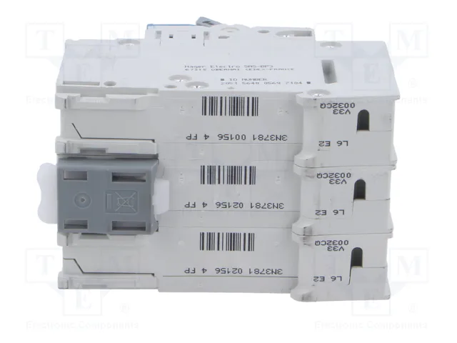 Hager MCS332 Interruptor magnetotérmico 3 polos 32A Tipo C Hager MCS332 Interruptor magnetotérmico 3 polos 32A Tipo C