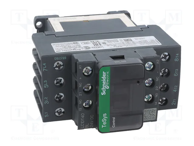 SCHNEIDER ELECTRIC LC1DT40BL TeSys D Contactor 4-polar 40A 24VDC
