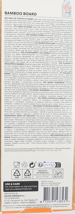 Masterchef Tabla De Cortar Bambú 34x23.5x1.2 cm (8 Unidades)