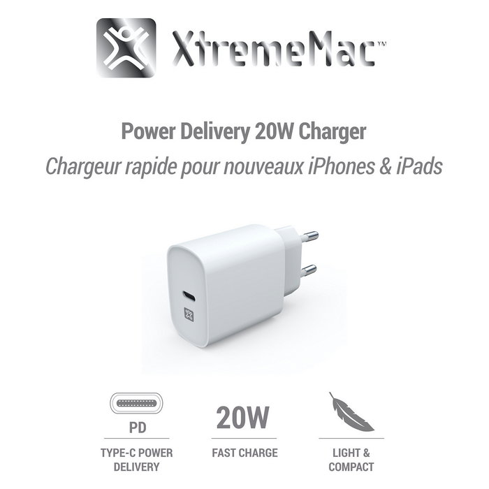 XTREMEMAC XWH-SPC-03 Cargador USB 20 W con USB Tipo C