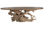 DKD Home Decor Mesa de Comedor de Teca con Base Raíz Natural