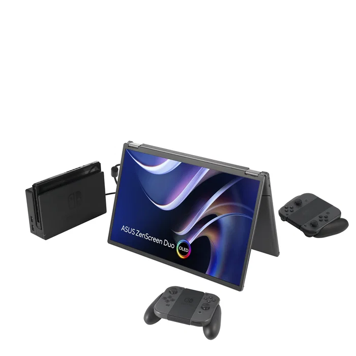 Asus ZenScreen Duo OLED MQ149CD Monitor Portátil 14 pulg. OLED WUXGA Plata