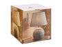 Giftdecor Lámpara Rayas Blanca 39 cm E27 Cerámica y Tela IP20 29x29x30 cm (Set de 4)