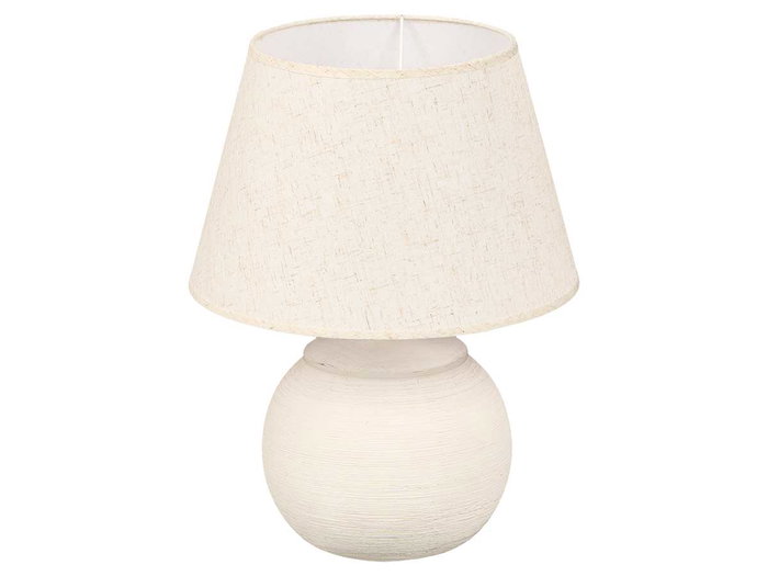 Giftdecor Lámpara Rayas Blanca 39 cm E27 Cerámica y Tela IP20 29x29x30 cm (Set de 4) Giftdecor Lámpara Rayas Blanca 39 cm E27 Cerámica y Tela IP20 29x29x30 cm (Set de 4)