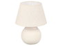 Giftdecor Lámpara Rayas Blanca 39 cm E27 Cerámica y Tela IP20 29x29x30 cm (Set de 4)