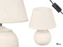 Giftdecor Lámpara Rayas Blanca 39 cm E27 Cerámica y Tela IP20 29x29x30 cm (Set de 4)