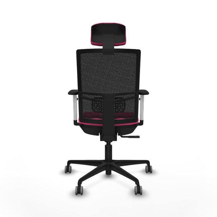 PIQUERAS Y CRESPO Silla de oficina Yunquera con mecanismo Sincro, Rosa y Negro