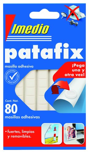 Imedio Masilla Adhesiva Removible Patafix Blanco 80 uds Imedio Masilla Adhesiva Removible Patafix Blanco 80 uds