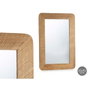 GIFTDECOR Espejo de pared Líneas Natural 60 x 90 cm Marrón