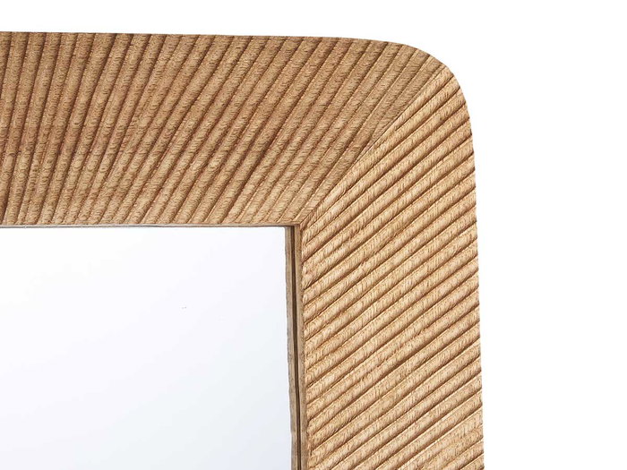 Giftdecor Espejo 60 x 90 cm con Marco de Madera de Mango en Color Marrón Natural
