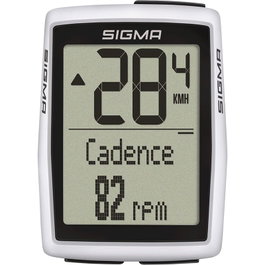 Sigma BC 12.0 STS Ciclocomputador inalámbrico blanco, velocidad y distancia