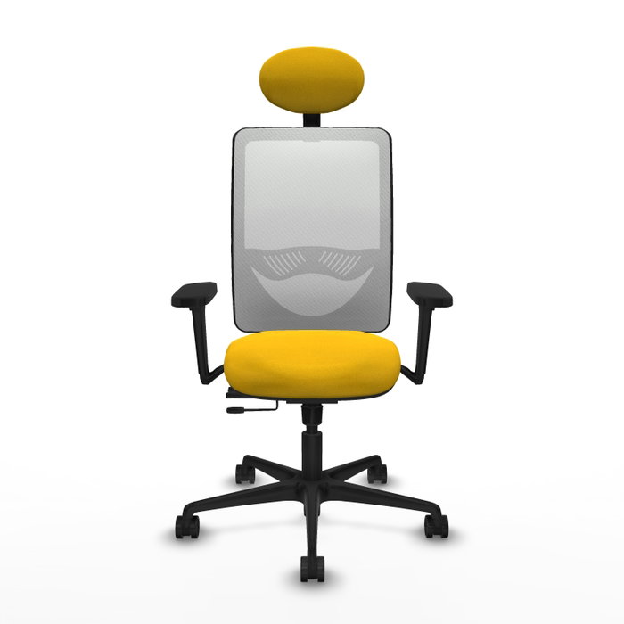 PIQUERAS Y CRESPO Silla de oficina Zulema con mecanismo Sincro/Traslack, Amarillo y Blanco PIQUERAS Y CRESPO Silla de oficina Zulema con mecanismo Sincro/Traslack, Amarillo y Blanco