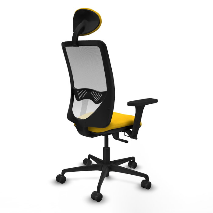 PIQUERAS Y CRESPO Silla de oficina Zulema con mecanismo Sincro/Traslack, Amarillo y Blanco PIQUERAS Y CRESPO Silla de oficina Zulema con mecanismo Sincro/Traslack, Amarillo y Blanco