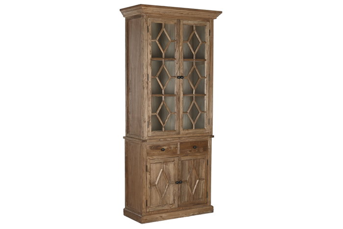 DKD Home Decor Vitrina Shabby Natural Madera Reciclada 100 x 220 x 45 cm DKD Home Decor Vitrina Shabby Natural Madera Reciclada 100 x 220 x 45 cm