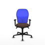 PIQUERAS Y CRESPO Silla de oficina Jorquera con mecanismo sincro, marrón y azul