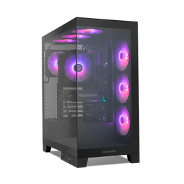 NOX Hummer Glock Semitorre ATX Cristal Templado Frontal y Lateral Negro