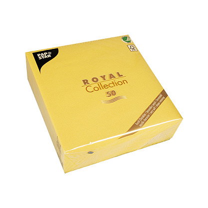 PAPSTAR Servilletas Amarillas de 3 Capas, 40,0 x 40,0 cm