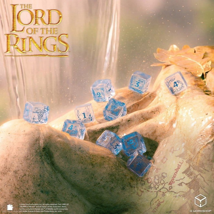 Q Workshop El Señor de los Anillos: Pack de 10 Dados D6 Rivendell (Agua) Q Workshop El Señor de los Anillos: Pack de 10 Dados D6 Rivendell (Agua)
