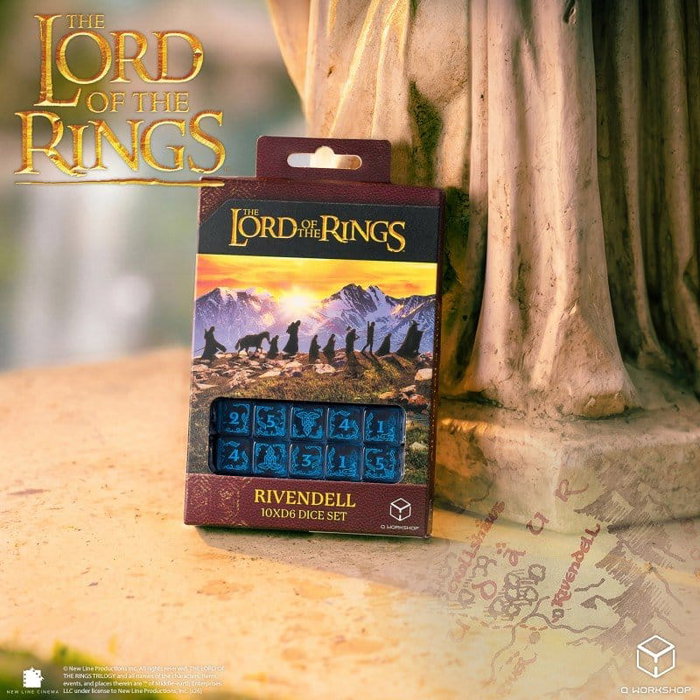 Q Workshop El Señor de los Anillos: Pack de 10 Dados D6 Rivendell (Agua) Q Workshop El Señor de los Anillos: Pack de 10 Dados D6 Rivendell (Agua)
