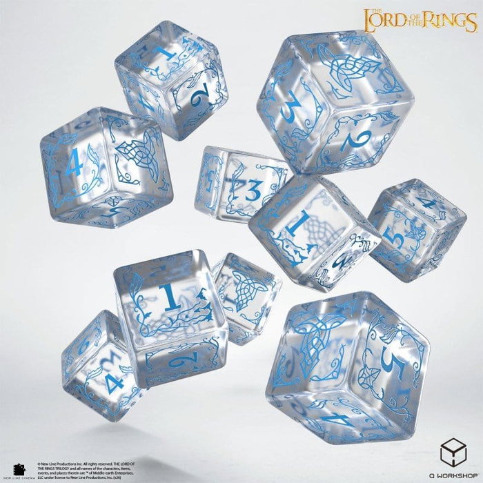 Q Workshop El Señor de los Anillos: Pack de 10 Dados D6 Rivendell (Agua) Q Workshop El Señor de los Anillos: Pack de 10 Dados D6 Rivendell (Agua)