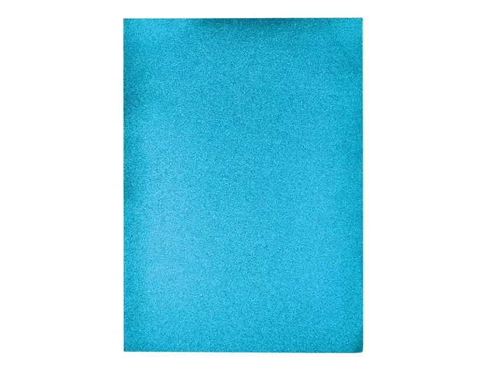 Liderpapel Goma eva con purpurina biodegradable, 50x70cm, 2mm espesor, azul claro Liderpapel Goma eva con purpurina biodegradable, 50x70cm, 2mm espesor, azul claro