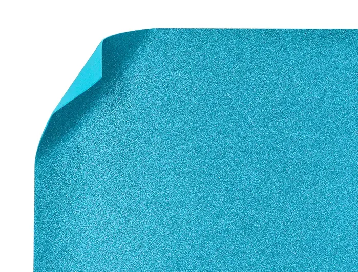 Liderpapel Goma eva con purpurina biodegradable, 50x70cm, 2mm espesor, azul claro Liderpapel Goma eva con purpurina biodegradable, 50x70cm, 2mm espesor, azul claro