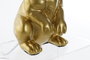 DKD Home Decor Lámpara de Sobremesa de Resina y Algodón con Conejo, Dorado y Negro