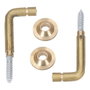 Edm Alzapaños Torneados Latón Recogedor de Cortina 30 mm, Dorado, 2 Unidades