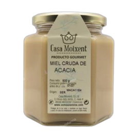 COMO UNA REINA Miel de Acacia Cruda en Tarro Hexagonal 500 g