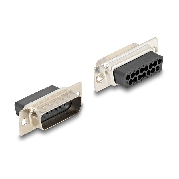 DeLOCK 67083 Kit de montaje D-Sub 15 macho a RJ12 hembra blanco