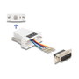 DeLOCK 67083 Kit de montaje D-Sub 15 macho a RJ12 hembra blanco