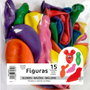 Party Time - 15 Globos de Látex con Formas de Animales, Pájaro, Ratón, Figuras para Fiestas