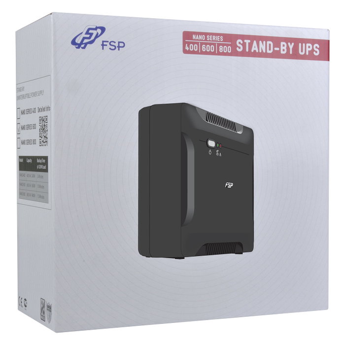 Fortron/Source (Europa) GmbH FSP NANO 800 UPS de 800VA 480W Negro Fortron/Source (Europa) GmbH FSP NANO 800 UPS de 800VA 480W Negro