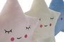 DKD Home Decor Cojín Bebé Poliéster con Estrella Surtido Colores Rosa, Azul, Blanco 30x10x36 cm Set de 6 Unidades