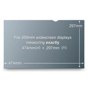 3M PF22.0W Filtro de Privacidad Negro para Monitores de Escritorio de 22 Pulgadas con Tecnología Microlouver, Reversible