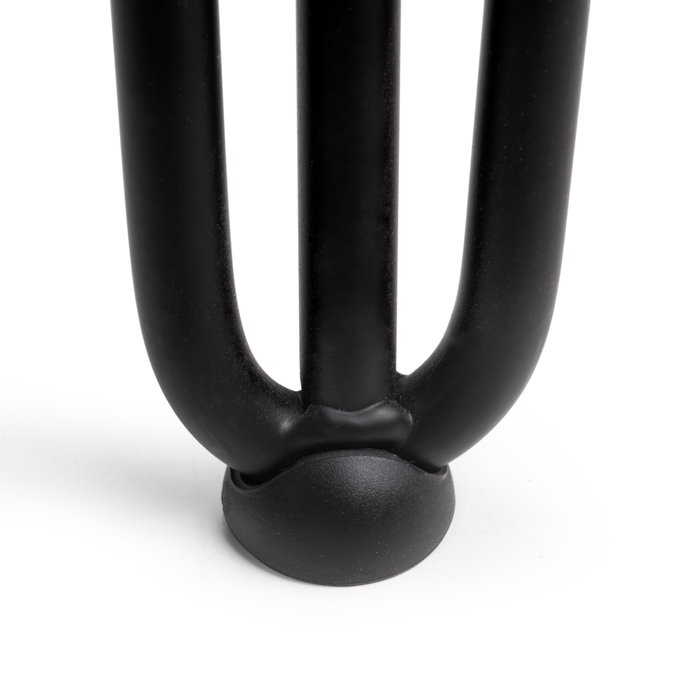 Emuca Lote de 4 patas Hairpin de 3 varillas para mesa, altura 710mm, Acero, Pintado negro