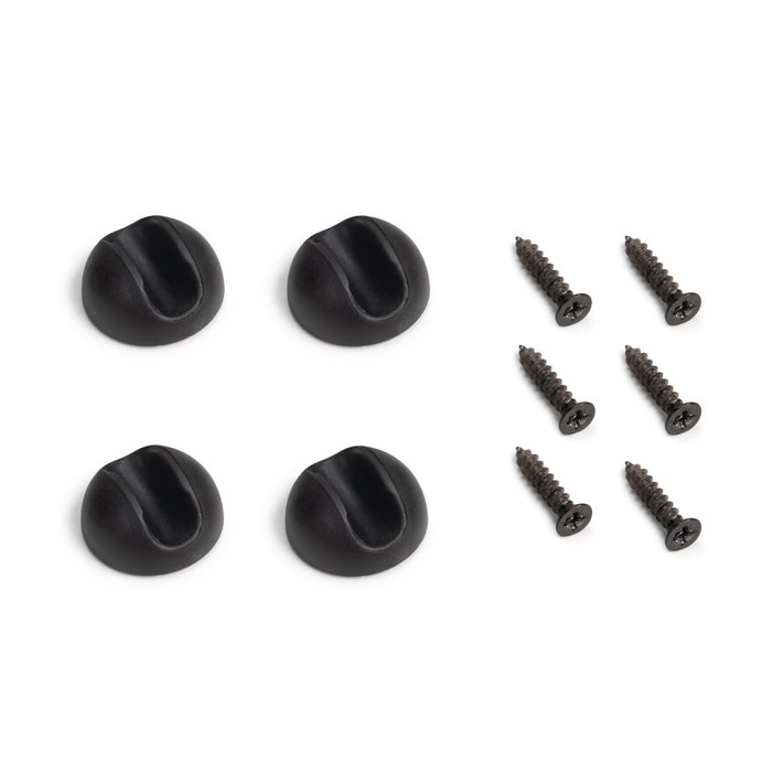 Emuca Lote de 4 patas Hairpin de 3 varillas para mesa, altura 710mm, Acero, Pintado negro