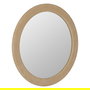 Espejo Redondo Beige Mdf-Tejido 100 X 4 X 100 cm