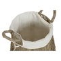 DKD Home Decor Set de 2 Cestas para Ropa Seagrass y Algodón Natural