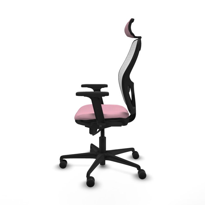 PIQUERAS Y CRESPO Silla de oficina Jorquera con mecanismo Sincro, Rosa y Blanco PIQUERAS Y CRESPO Silla de oficina Jorquera con mecanismo Sincro, Rosa y Blanco