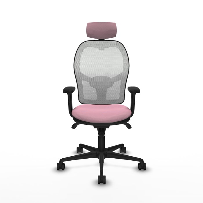 PIQUERAS Y CRESPO Silla de oficina Jorquera con mecanismo Sincro, Rosa y Blanco PIQUERAS Y CRESPO Silla de oficina Jorquera con mecanismo Sincro, Rosa y Blanco