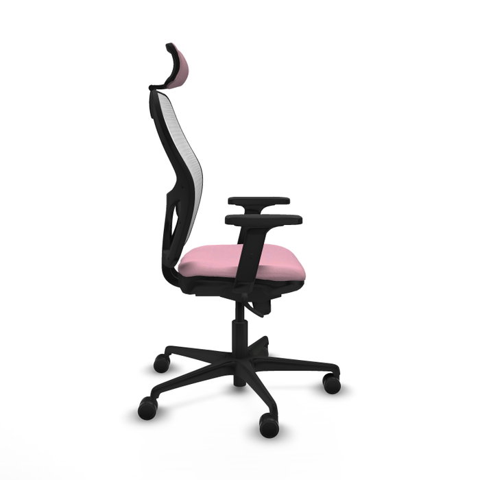 PIQUERAS Y CRESPO Silla de oficina Jorquera con mecanismo Sincro, Rosa y Blanco PIQUERAS Y CRESPO Silla de oficina Jorquera con mecanismo Sincro, Rosa y Blanco