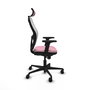 PIQUERAS Y CRESPO Silla de oficina Jorquera con mecanismo Sincro, Rosa y Blanco