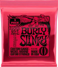 Ernieball Juego de Cuerdas Guitarra Eléctrica Slinky Burly 11-52 Tripack (3)