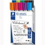 Staedtler Lumocolor 351 Marcadores para Pizarra Blanca, Punta de 2 mm, Surtidos, 10 Unidades