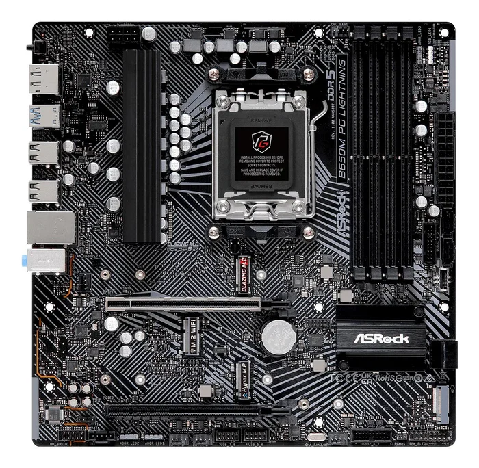 ASRock B650M PG Lightning AM5 micro ATX DDR5 ASRock B650M PG Lightning AM5 micro ATX DDR5