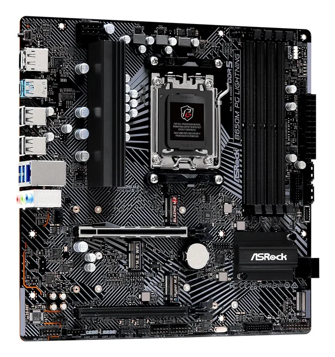 ASRock B650M PG Lightning AM5 micro ATX DDR5 ASRock B650M PG Lightning AM5 micro ATX DDR5