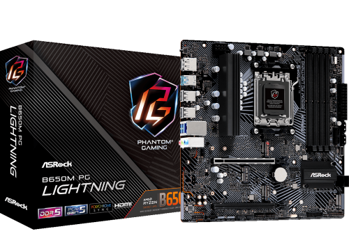 ASRock 90-MXBMV0-A0UAYZ Placa Base B650M PG Lightning, Socket AM5, AMD B650 Chipset, Micro ATX, DDR5 ASRock 90-MXBMV0-A0UAYZ Placa Base B650M PG Lightning, Socket AM5, AMD B650 Chipset, Micro ATX, DDR5